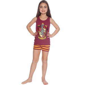 Intimo HARRY POTTER Gryffindor House Crest Cotton Tank Short Pajama 2pc Set, Gryffindor, 12 Red - 1 of 4