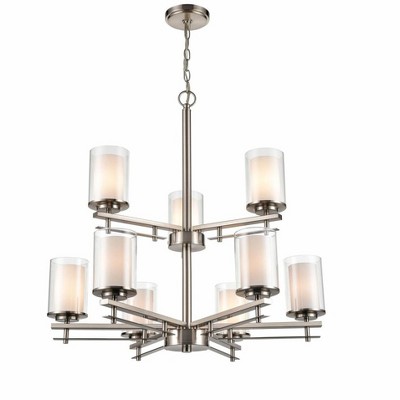 Millennium Lighting Huderson 9 - Light Chandelier in  Brushed Nickel