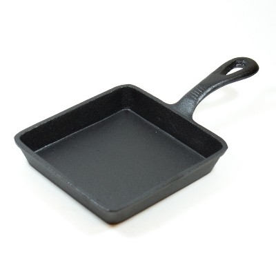 Old Mountain Cast Iron Preseasoned Square Frying Skillet Cooking Pan Ridged  