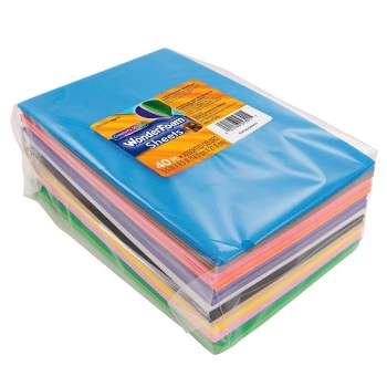 Sticky Foam Sheets in Basic Assorted Colors, 9 x 12 inch, 12 Pack