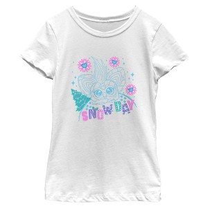 Girls Furby Snow Colorful Day T Shirt - 1 of 4