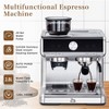 GustoWave Semi Automatic Espresso Machine with Grinder, Milk Frother & 2.8L Water Tank, 20 BAR Pump - 3 of 4