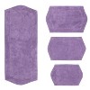 Waterford Tufted Bath Rug, Extra Soft and Absorbent, Non-Slip Bath Mats, Machine Washable bath rugs for Bathroom, 4 Pcs Set with Runner, Purple - 2 of 4