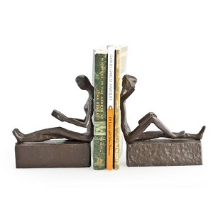 Danya B Man & Woman Reading Metal Bookend Set - 1 of 3