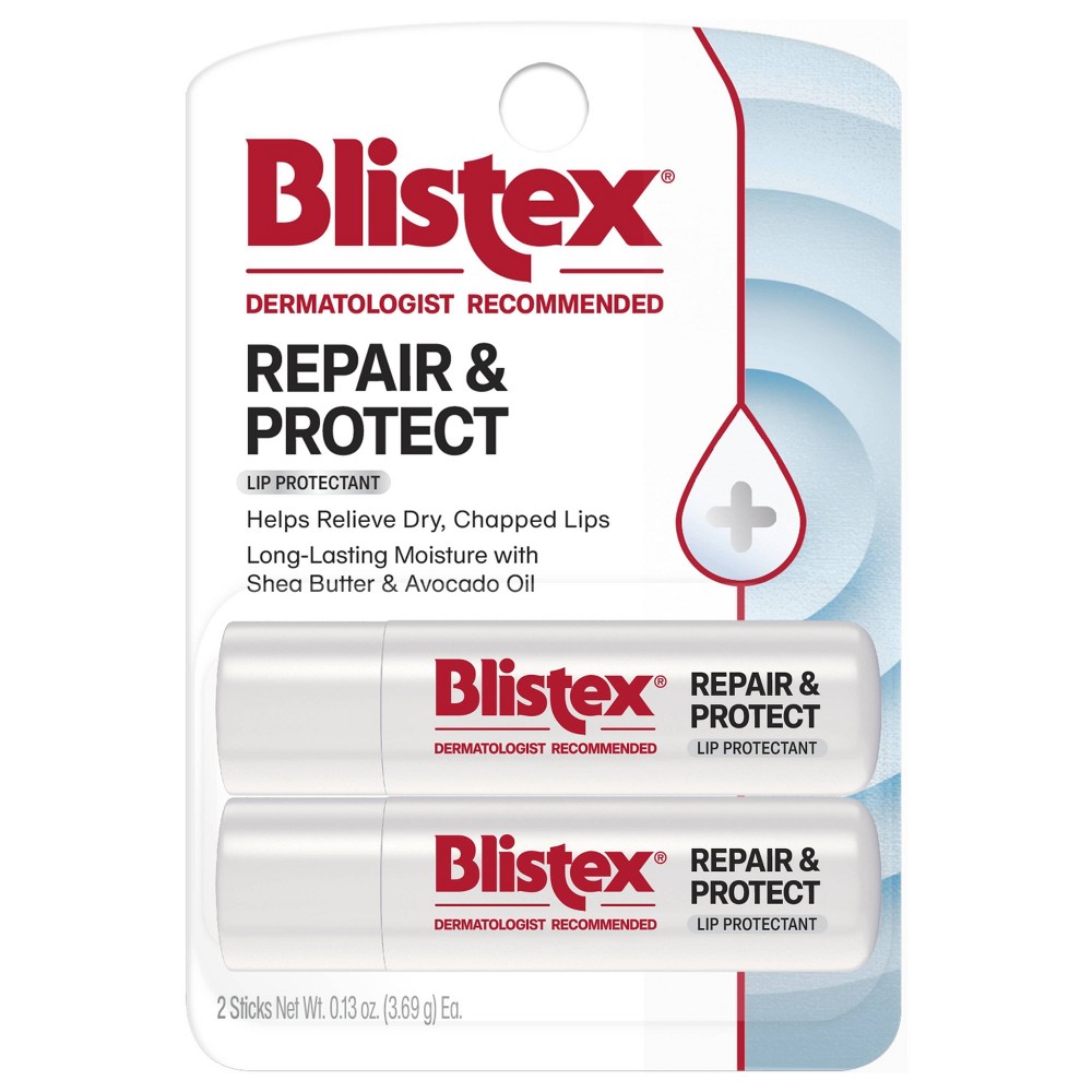 Photos - Lipstick & Lip Gloss Blistex Repair & Protect Lip Balm Sticks - 2pk 