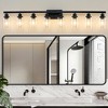 DAKAFUL Modern Bathroom Vanity Light, 4/5/6/8/10-Light Vanity Fixtures with Clear Glass Shade, Reversible Wall Sconces Over Mirror,for Bedroom - 2 of 4