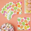 Juvale 100-Pack Disposable Easter Paper Napkins, 6.5x6.5 Inch Cocktail Serviettes for Spring Gatherings, Printed Dinner Tissue - 2 of 4