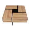LOVMOR Unique Design Coffee Table with 4 Hidden Storage Compartments - 3 of 4