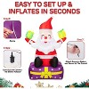 Christmas Inflatables 6 Ft Christmas Outdoor Decorations Inflatable Santa Claus with Gift Boxes Xmas Santa Claus Blow Up Yard Decor, Stakes - 2 of 4