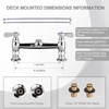 WOWOW Solid Brass Triple Handle Commercial Pull Down Sprayer Kitchen Faucet with Pre-Rinse Sprayer in Chrome - 4 of 4