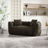 KWPZQEB Oversized Bean Bag Chairs for Two People, Giant Bean Bag Sofa with 2 Throw Pillows, Soft Chenille Fabric Lazy Sofa for Living Room - 4 of 4