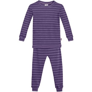 City Threads USA-Made Striped Boys and Girls Soft Pajama Set - 1 of 4