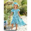 Tropical Floral Bloom Ruffle Hi Lo Dress Mia Belle Girls - 3 of 4