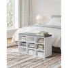 VASAGLE Shoe Bench with Cushion, Storage Bench with Padded Seat - 3 of 4
