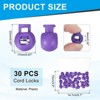 Unique Bargains Plastic Adjustable Draw String Clip Ends Spring-Loaded Buckle Round Cord Locks 30 Pcs - 2 of 3
