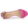 Allegra K Women's Faux Leather Adjustable Ankle Strap Kitten Heel Sandals - 4 of 4