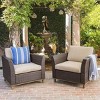 Modern Outdoor Rattan-Style Patio Armchair with Cushions, Rust-Resistant Frame for Porch or Garden Seating -3irtyhousy - 2 of 4