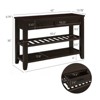 FONTOI Rectangle Coffee Table with Two Open Shelves, Console Table for Living Room Bedroom Office, Light Coffee, 13.78"*30"*42" - 3 of 4