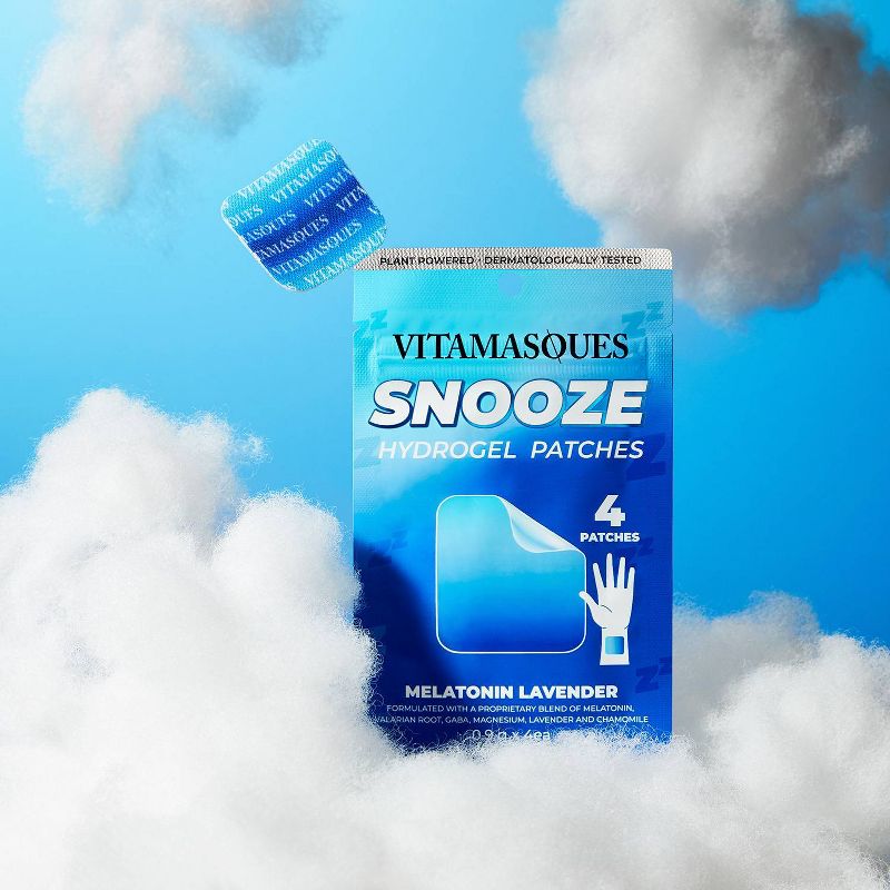 Vitamasques SNOOZE Melatonin+Lavender Vitamin Hydrogel Face Patches - 4pk, 4 of 10
