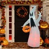 Syemin Decorative Holiday Scene Props Halloween Inflatable Outdoor Decoration Ghost with Pumpkin, Blow Up Yard Decor, White, 41.3"*25.5"*70.8" - 2 of 4