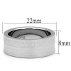 Slickblue Silver Polished Stainless Steel Men's Band, Simple No Stone Design, Size 8-13 - 2 of 4