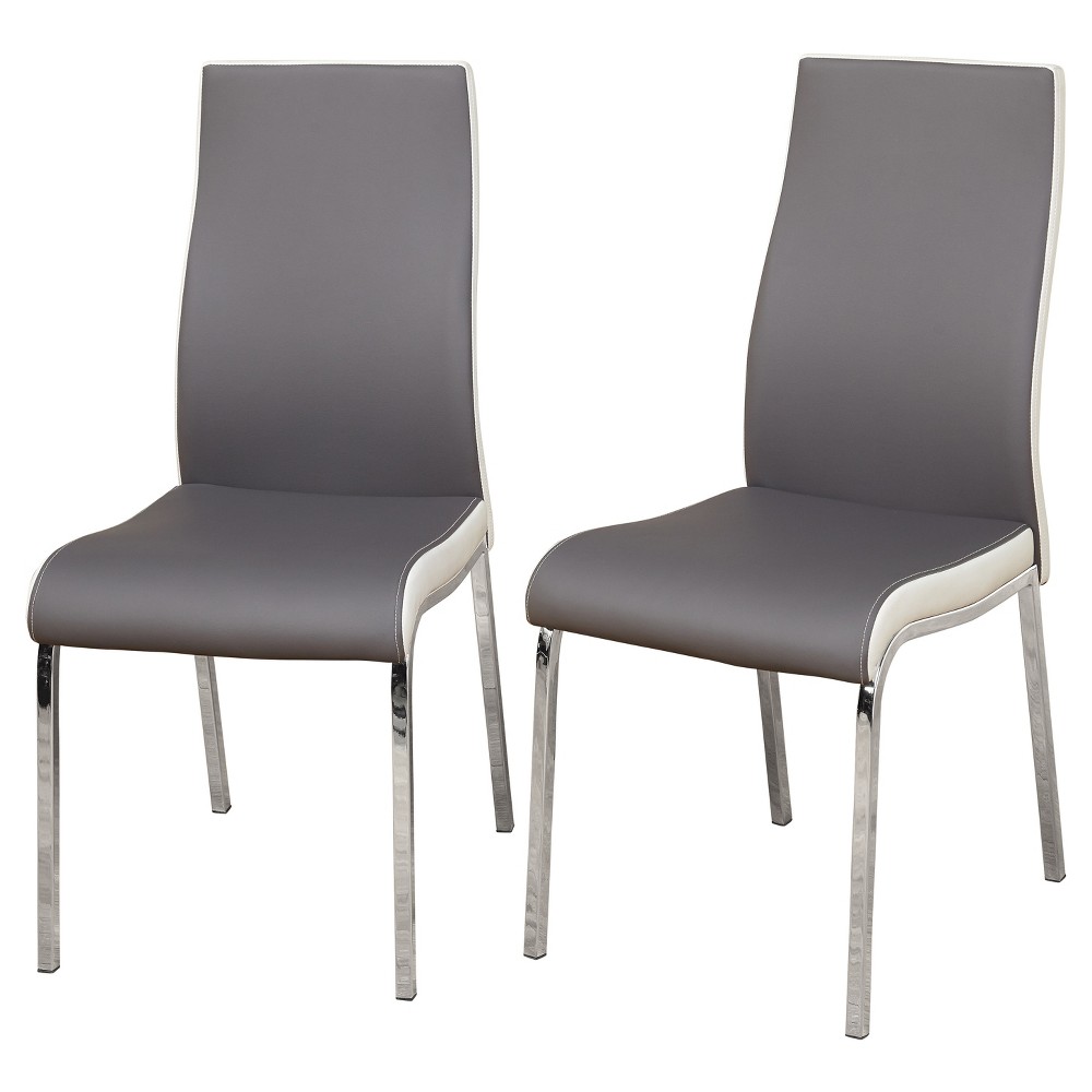 Nora Dining Chair (Set Of 2) - Gray - White - Target Marketing Systems