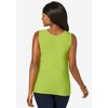 Jessica London Women's Plus Size Stretch Cotton Horseshoe Neck Tank - 3 of 4