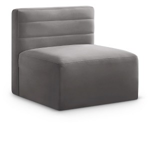 Meridian Furniture,Quincy Velvet Modular Armless Chair - 1 of 4