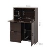VANIRROR Sideboard Buffet, Desk Cabinet with Storage Drawer & Shelves, Fold-up Desktop for Home, Office, Dining Room - 3 of 4