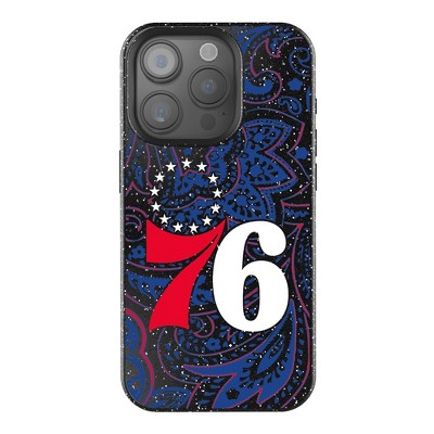 Keyscaper Philadelphia 76ers Paisley Bling Cell Phone Case for iPhone 15 Plus