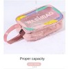 Wash Bag 4 Piece PVC+PU Waterproof Wash Bag Portable Large Capacity Transparent Travel Wash Bag Makeup Bag Swimming Bag Pink - 3 of 4