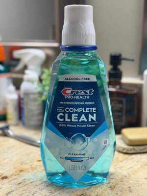 Crest Pro-Health Multi-Protection Mouthwash – Clean Mint, Alcohol-Free, 1L (33.8 Fl Oz)