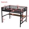 Metal Loft Bed Space-Saving, Noise Reduced - 3 of 4