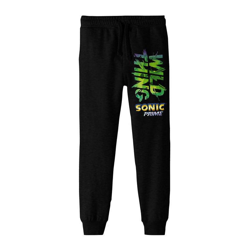 Sonic Prime Wild Thing Boy's Black Jogger Pants, 1 of 4