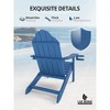 Arceso HDPS Adirondack Chairs Set of 2, Fire Pit Outdoor Chair Weather Resistant with Cup Holder, Modern Plastic Chair Plastic for Patio, Deck, Proch - 4 of 4