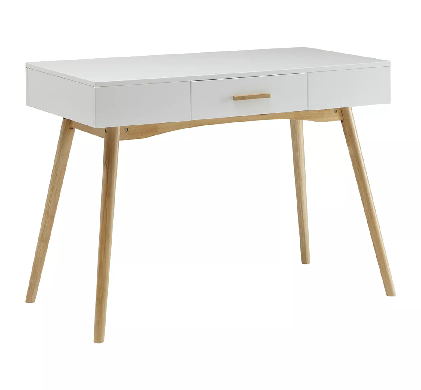 Oslo one drawer Desk White/Brown - Johar Furniture - image 1 of 5