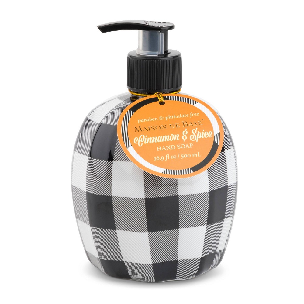 Maison De Base Halloween Harvest Hand Soap - Buffalo Check/Cinnamon Spice - 500ml