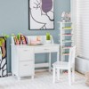 Infans Kids Wooden Study Desk & Chair Writing Table w/Drawer Storage Cabinet - 3 of 4