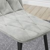 NicBex Dining Chairs Set of 4,Upholstered Armless Chair with Metal Legs for Dining Room,Living Room,Kitchen,Gray - 4 of 4