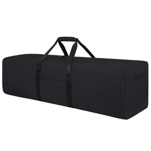 48 Inch Travel Duffle Bag Extra Large Sport Equipment Duffel Bags with 2-way Lockable Zippers (Black) - 1 of 4