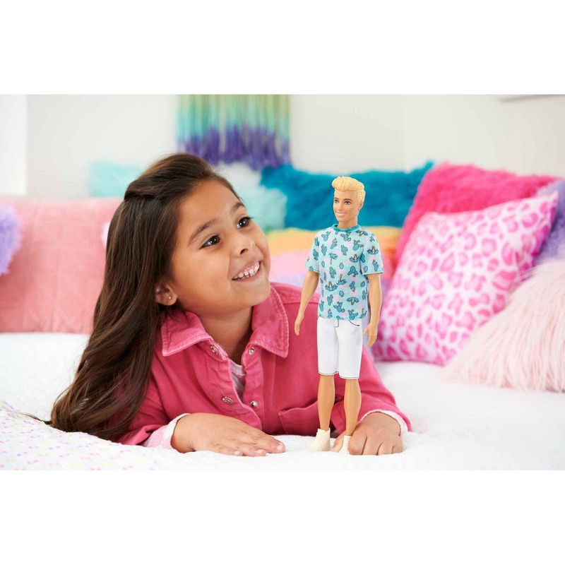 Barbie Ken Fashionistas Doll #211 with Blond Hair and Cactus Tee, 2 of 7