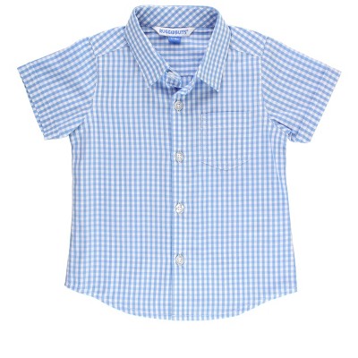 Fay Kids gingham check print shirt - Blue