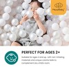 MeowBaby 35 by 11.5 Inches Soft Round Foam Ball Pit with 200 Full Foam, 2.75 Inch Balls and Zippered Covered, White/Transparent - 3 of 4