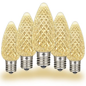 Novelty Lights C9 LED Faceted Christmas Replacement Bulbs Dimmable - 1 of 4