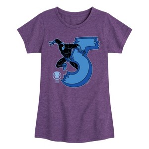 Girls' - Marvel - Black Panther 5Th Birthday Fitted Short Sleeve Graphic T-Shirt - 1 of 4