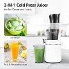 Masticating Juicer, 2-In-1 Cold Press Juicer with Large 80mm Feed Chute, Slow Juicer for Vegetable and Fruit - 2 of 4