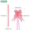 Unique Bargains Plastic Gold Edge PP Plastic Glossy Appearance Gift Wrap Satin Pull Bows 200 Count - 3 of 4