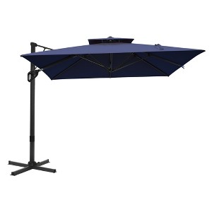 Captiva Designs 9 ft x 12 ft Premium Cantilever Patio Umbrella with 2-Tier Design - 1 of 4