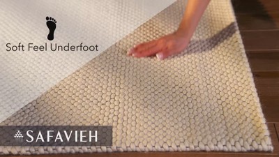 Ivory Rectangular Handwoven Wool Area Rug