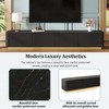 Sapphtopaz Fluted TV Stand for TVs Up to 85" Storage Cabinet with Faux Marble Tabletop Entryway Table with 4 Drawers TV Console for Living Room - 2 of 4